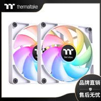 Thermaltake（Tt）CT120 黑色 机箱风扇（12cm风扇*2/无光/减震设计/低噪/黑框黑叶） CT120 ARGB 白 双颗包