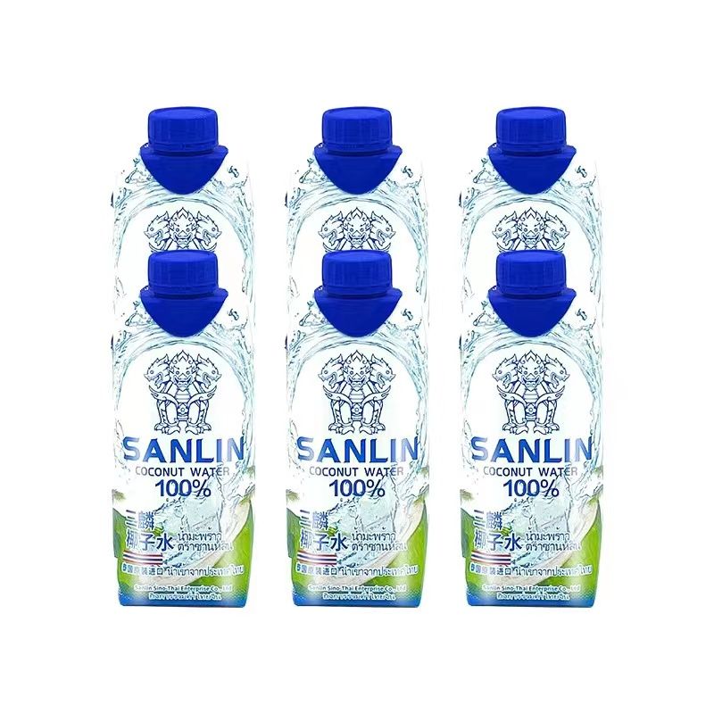 泰国三麟100%椰子水天然电解质NFC椰青果汁330m*6瓶
