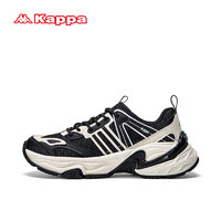 卡帕（Kappa）老爹鞋奥古斯都系列男子休闲运动鞋软底跑步鞋 黑色 41