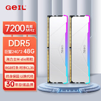 GEIL 金邦 64G（32G*2） DDR5-7200  台式机电脑内存条 巨蟹RGB灯条系列