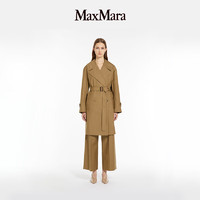 MaxMara 2024春夏女装廓形双排扣风衣9021024406 褐色 36