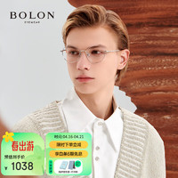 暴龙（BOLON）眼镜近视光学镜眼镜框可配度数 BJ7307B90框+优可视变色1.60 B90-银色