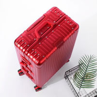 SGG全铝镁合金拉杆箱子行李箱男旅行箱女万向轮豪华20登机箱 铝镁合金-红色 29寸-适合家庭旅行