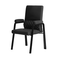 奈高 NAIGAO）办公电脑椅麻将椅人体工学椅皮质家用会议职员椅久坐舒适黑色