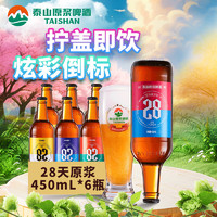 TAISHAN 泰山啤酒 28天原浆啤酒 450ml*6瓶