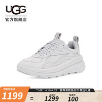 UGG 春季男女同款舒适纯色系带圆头厚底老爹鞋时尚休闲鞋 1136845 SSMK  烟银色 40 SSMK | 烟银色