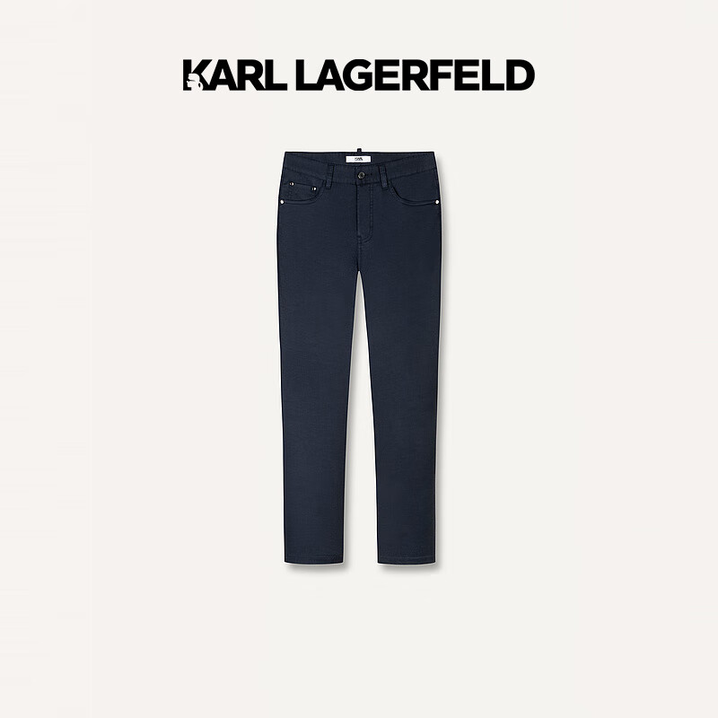 Karl Lagerfeld卡尔拉格斐轻奢老佛爷男装 2024夏款中腰休闲裤长裤 藏青 29