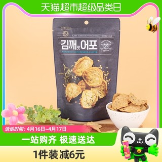 88VIP：No Brand 诺倍得海苔芝麻味鱼脆片25g韩国进口高蛋白鱼肉制品