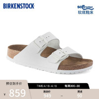 BIRKENSTOCK勃肯软木拖鞋男女同款双带拖鞋Arizona系列 白色常规版1024945 36