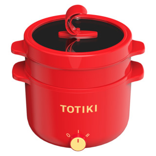 TOTIKI 拓几 HQJC2001 多功能电煮锅  中国红蒸笼款