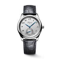 LONGINES 浪琴 男灰色鳄鱼皮表带不锈钢表盘自动腕表38.5mm（三色可选）