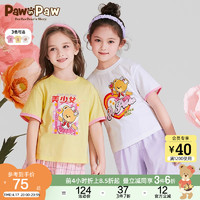 Paw in Paw PawinPaw卡通小熊童装夏季女童圆领短袖T恤休闲风全棉