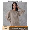 Abercrombie & Fitch 女装 美式休闲时尚洋气刺绣Logo经典复古运动圆领卫衣 328857-1 灰褐色 XS (160/84A)