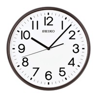 SEIKO 精工 日本精工时钟13英寸静音扫秒客厅卧室北欧简约时尚石英钟挂钟