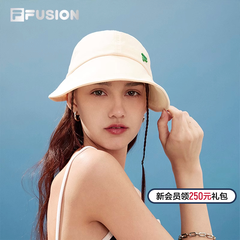 FILA 斐乐 FUSION斐乐潮牌女帽棒球帽2024夏时尚休闲运动帽遮阳帽