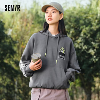 森马（Semir）【卫衣合辑】森马卫衣男慵懒风上衣基础百搭男生印花套头衫潮 女装D款-褐灰20845 170/88A/M