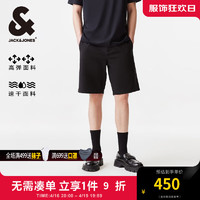 杰克·琼斯（JACK&JONES）夏季款男士常规速干高弹面料基础百搭潮流休闲裤短裤男224215004 黑色E40 180/84A/LR