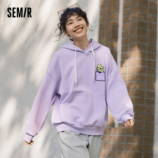 森马（Semir）【卫衣合辑】森马卫衣男慵懒风上衣基础百搭男生印花套头衫潮 女装D款-紫罗兰70314 170/88A/M