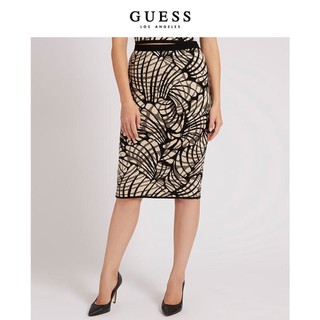 GUESS 盖尔斯 女士印花包臀半身裙-W2BD81Z2YK2