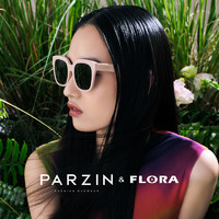 PARZIN 帕森 Flora系列太阳镜女时尚复古街拍方框显瘦遮阳防晒墨镜潮75002