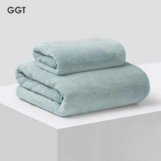 GGT 日本雪花绒浴巾毛巾套装 千草（浴巾+毛巾套装）