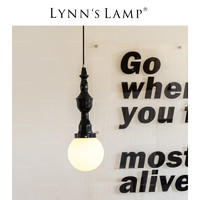 立意 Lynn's立意 黑色罗马柱吊灯 床头包豪斯水吧侘寂风极简玄关吧台灯