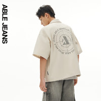 ABLE JEANS 24夏季都市机能四面弹舒适宽松工装短袖衬衫男士 浅岩灰 XS