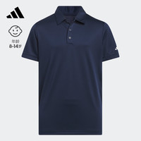 adidas高尔夫运动短袖POLO衫男大童儿童春季阿迪达斯 学院藏青蓝 140CM