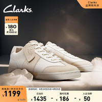 Clarks其乐艺动系列女鞋早春撞色舒适休闲板鞋德训鞋 白色 261703884 35.5
