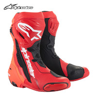 Alpinestars Supertech R a星摩托车骑行靴赛道靴机车靴透气比赛防摔骑行鞋靴 亮红荧光红3029 42