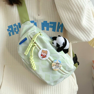 JINSHIWQ 可爱小众斜挎包女2024新款腰包胸包今年流行包包森系小挎包饺子包