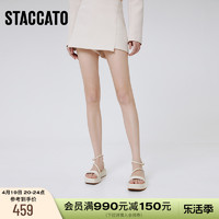 STACCATO 思加图 新款奶油鞋法式简约厚底增高凉鞋网红女鞋EEI03BL2