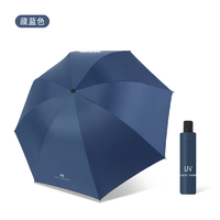 mikibobo 米奇啵啵 晴雨伞防紫外线UPF50+八骨三折 女 胶囊伞太阳伞遮阳伞小巧雨伞 藏青色