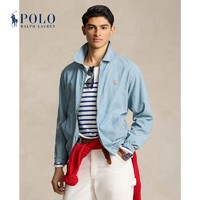 RALPH LAUREN 男装 24春Bayport靛蓝棉青年布夹克RL17968