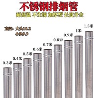 远阳 柴火灶烟囱排烟管加厚304不锈钢烟筒家用取暖柴火炉锅炉壁炉烟囱