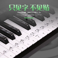 希欣 鋼琴電子琴鍵盤貼紙透明音標簡譜88鍵61 54鍵自學考級自學五線譜