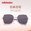 mikibobo 太阳镜8853款9 潮流 出行防UV 多边修颜 偏光大框显瘦防晒 墨镜 米白色框