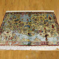 毯出口海外经典波斯 地毯市场图案 手工挂画地毯 183x122厘米