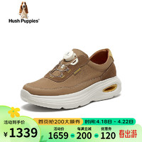 暇步士（Hush Puppies）运动鞋男士休闲软底百搭旅游小白鞋A3F01AM4 卡其色 42