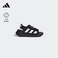 adidas ALTASWIM 2.0 I魔术贴休闲凉鞋男婴童阿迪达斯轻运动 黑色/白 25.5码