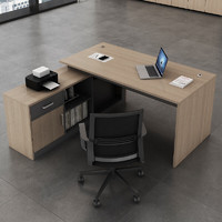 梦麦斯 老板办公桌总裁桌经理主管桌老板台1.8米含侧柜 浪漫梧桐-3
