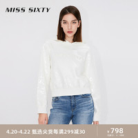 MISS SIXTY 卫衣女时尚气质连帽套头亮片重工提花高级感街头