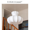 立意 Lynn's立意 中古蚕丝布艺吊灯 卧室书房设计师餐厅奶油风白色灯具