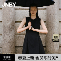 JNBY【成人礼】24夏连衣裙气质优雅简约无袖X型5O4G13570 001/本黑 XS