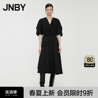 JNBY24夏连衣裙棉质V领短袖5O5G15700 001/本黑 XL