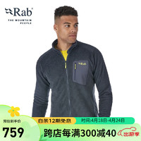 Rab 睿坡 男式Alpha Flash保暖抓绒卫衣户外运动防风轻质舒适273g QIO-22 黑灰色/BE S