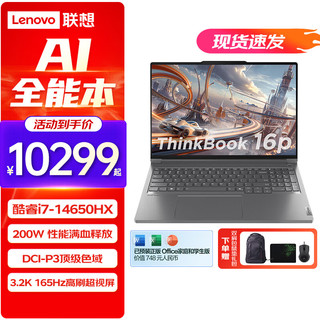 ThinkPad 思考本 联想ThinkBook 16P 2023款高性能笔记本电脑 超轻薄商务办公设计学生游戏本 13代标压 i9-13900H 64G内存 RTX4060独显 1TB固态硬盘 全新升级