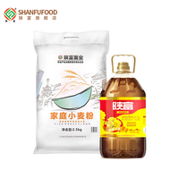 陕富 面粉菜籽油套装 菜籽油5L+面粉5斤大礼包 面粉菜籽油礼包