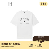 KANGOL it 男装宽松短袖T恤2024夏季休闲基础款半袖23KL04MM WHX/白色 S