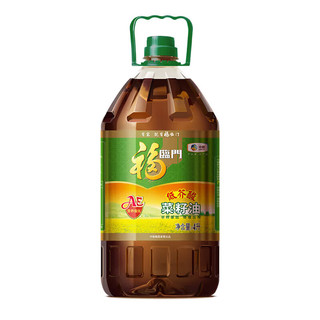 福临门食用油 中粮 非转基因低芥酸AE 菜籽油 低芥酸菜籽油4L*1桶